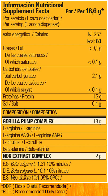 Moons Truck Zero preworkout bez kofeina 540g Fruit Fight