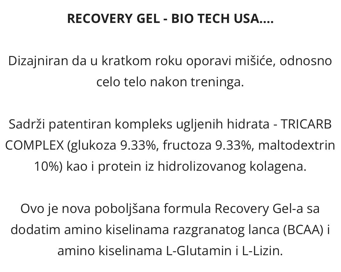 BioTechUSA Gel Recovery 40g višnja