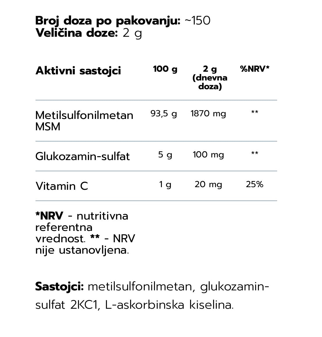 Ostrovit MSM plus Professional Vitamins Line - 300g