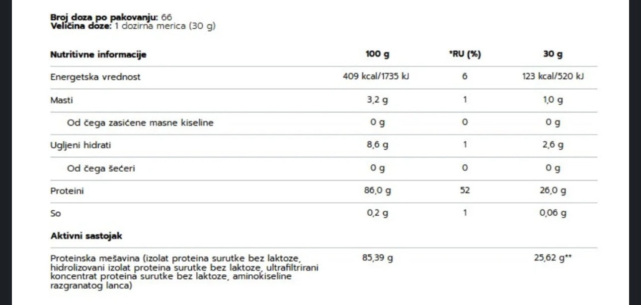 5Stars Whey Isolate - Vanila (2kg)