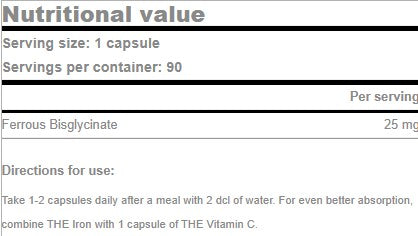 THE Nutrition Gvožđe 90 caps