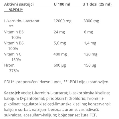 VIT L-carnitine 1Lit (Narandza)