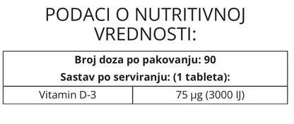 Applied Nutrition D3 3000IU 90 tab