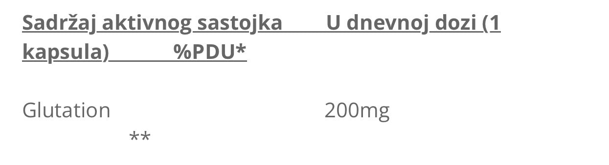 Vitalikum Glutathione 200mg 60 caps