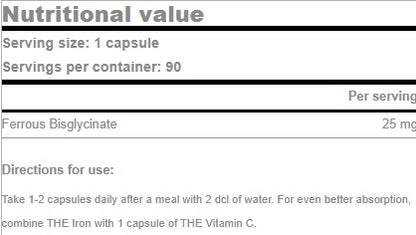 THE Nutrition Gvožđe 90 caps