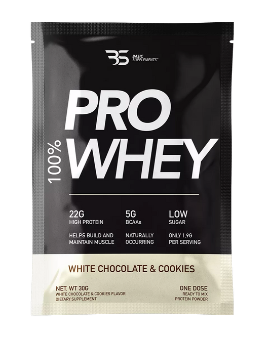 Basic PRO Whey – White Chocolate & Cookies (30g)